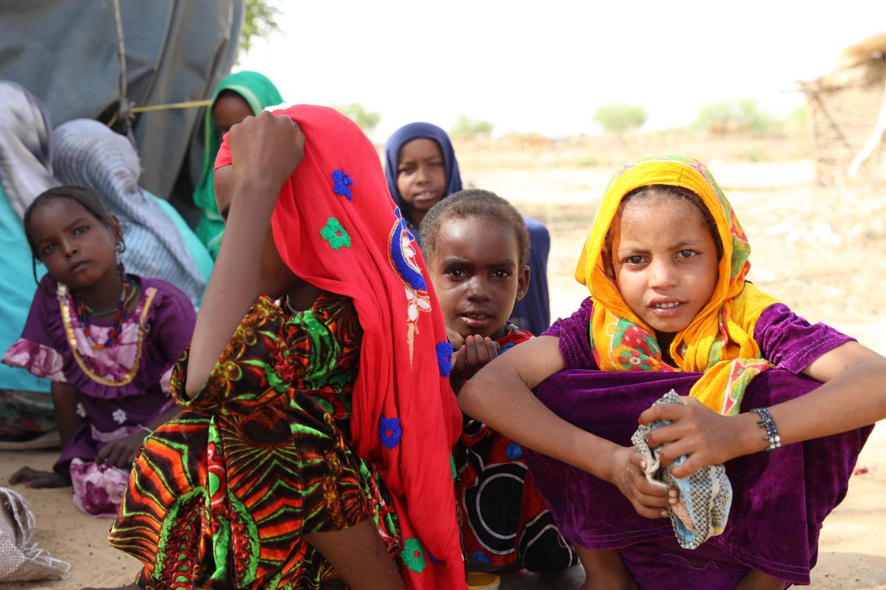 Children living in the rural area of the capital are seen as daily life continues in N'Djamena, Chad, on May 28, 2026. (AA Photo)
