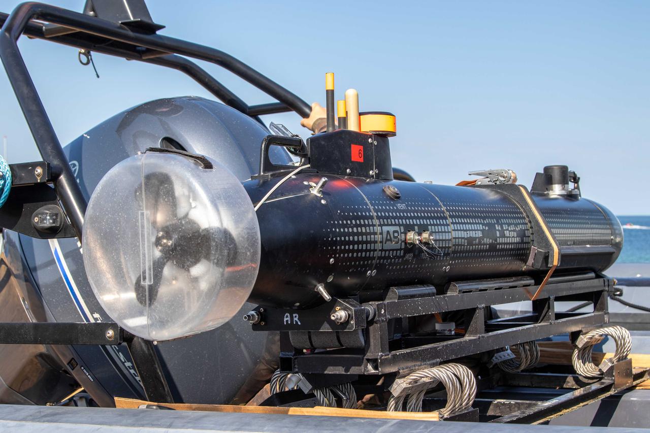 An Alister 9 unmanned underwater vehicle (UUV) during a mine countermeasures (MCM) training evolution as part of exercise Baltic Operations 2023 (BALTOPS 23) in Putlos, Germany, June 12, 2023. (Photo via U.S. Navy)