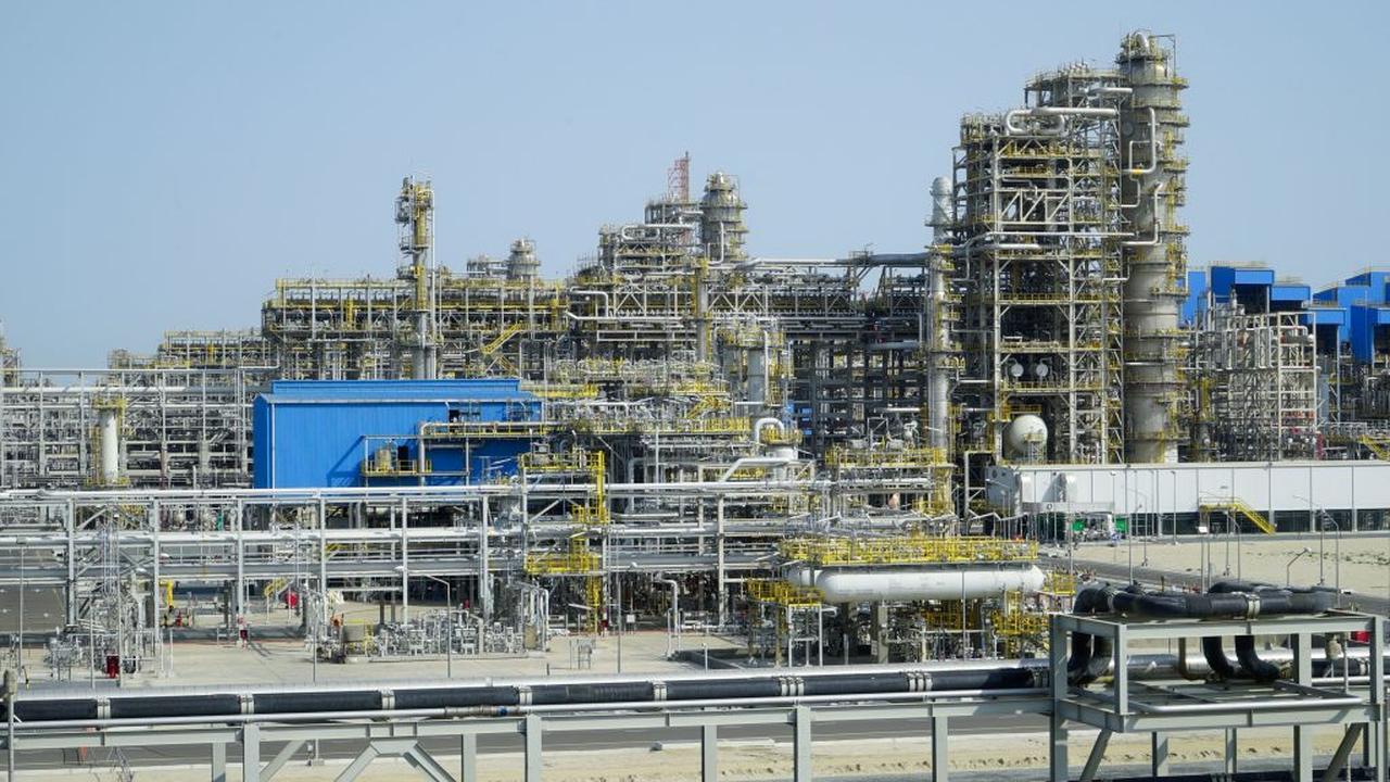 An undated picture shows the al-Zour oil and gas installations in southern Kuwait. (AFP Photo)