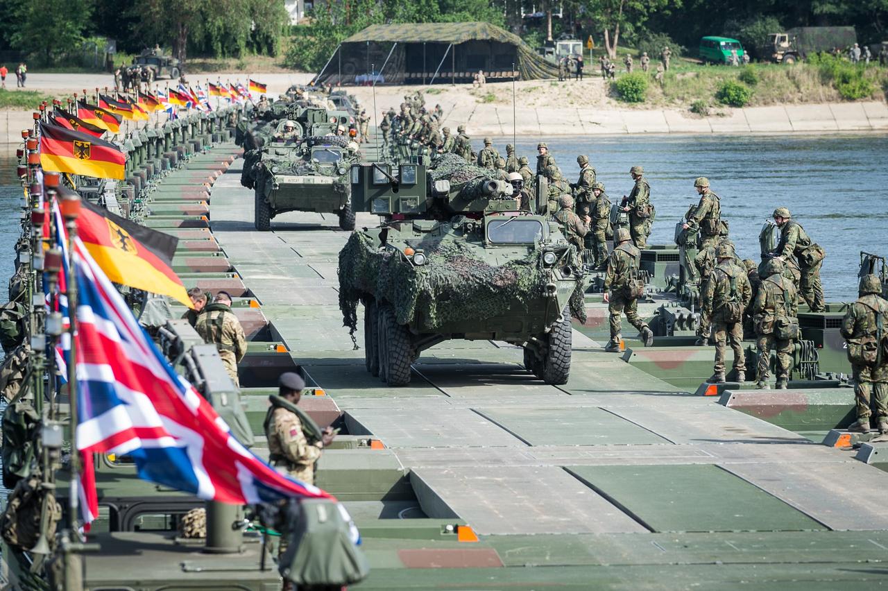 UK and German military forces in Polish-led Exercise Anakonda 2016 (Photo by Mr Dominic King via Army Press Office)