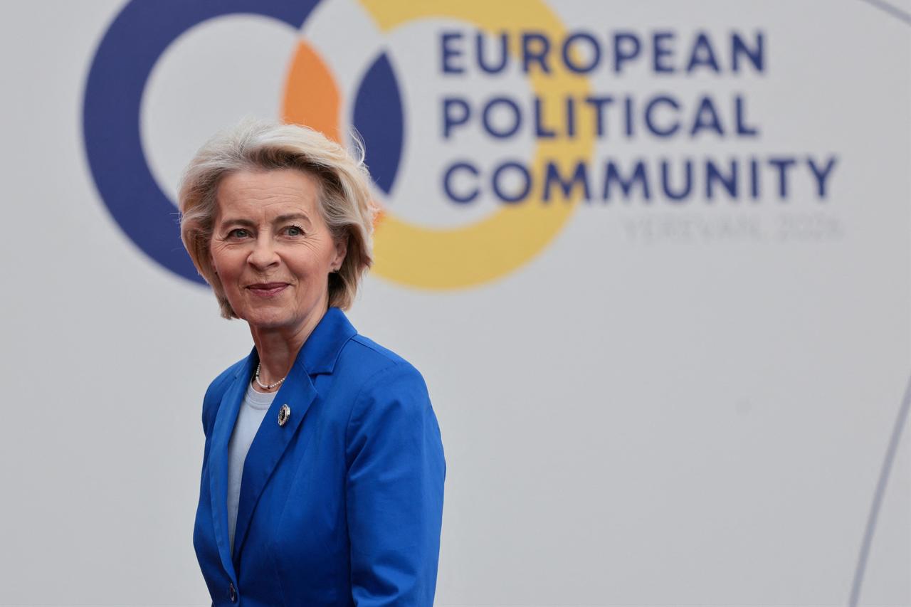 European Commission President Ursula von der Leyen arrives to attend the 8th European Political Community (EPC) summit in Yerevan, Armenia, May 4, 2026. (AFP Photo)