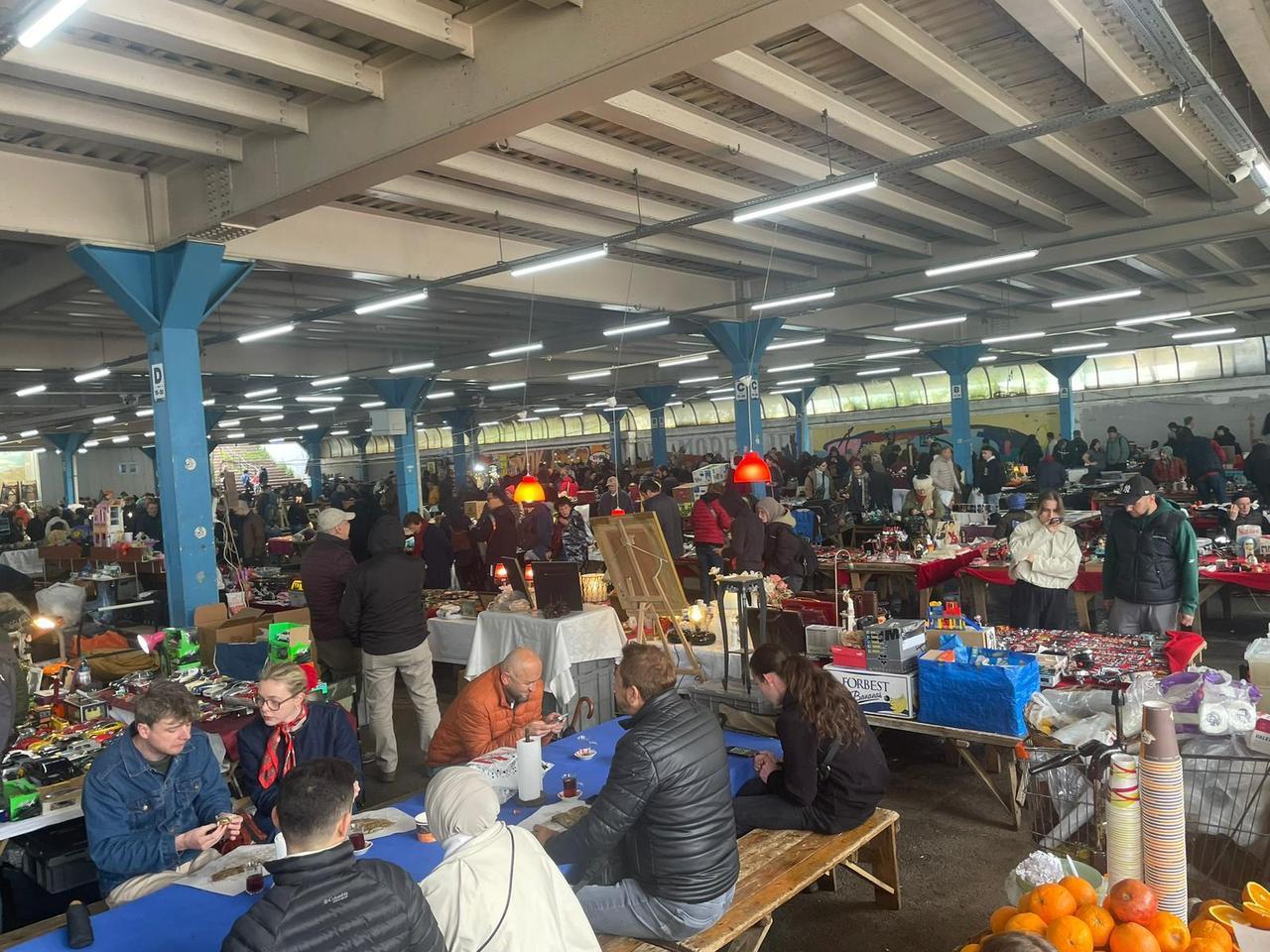Antique hunters browse through a wide range of vintage items and collectibles at Ferikoy Antique Market, one of Istanbul’s busiest Sunday bazaars, April 2026. (Photo by Koray Erdogan)