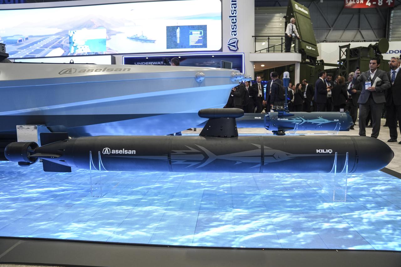 Aselsan introduces Kilic and Tufan at the SAHA 2026 International Defense, Aerospace and Space Industry Fair at the Istanbul Expo Center in Istanbul, Türkiye, May 5, 2026. (AA Photo)