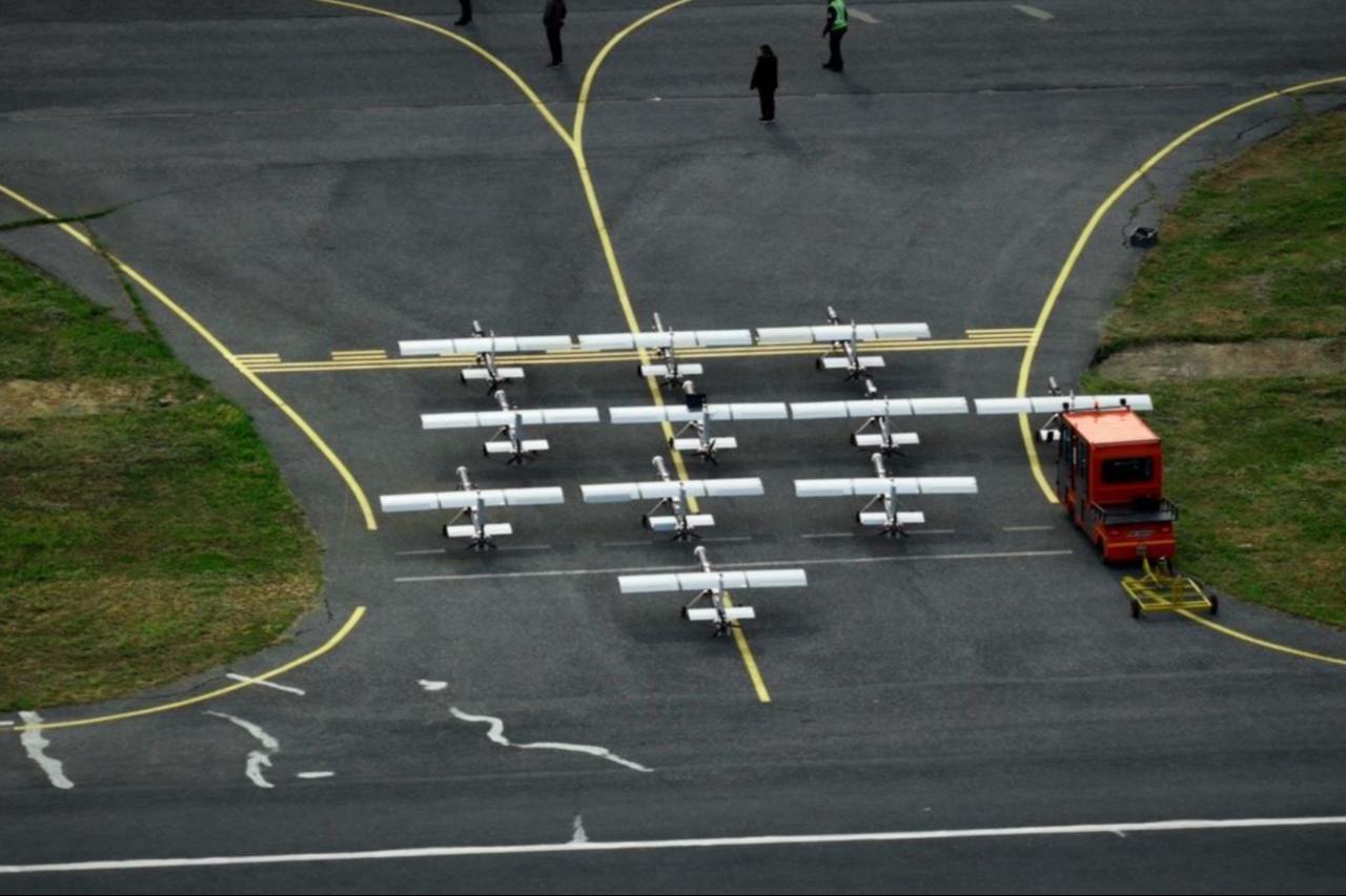 Turkish drone giant Baykar's loitering munition, Sivrisinek (Mosquito), during tests with the next-generation kamikaze drone K2 at Kesan Flight Training and Test Center, April 24, 2026. (IHA Photo)