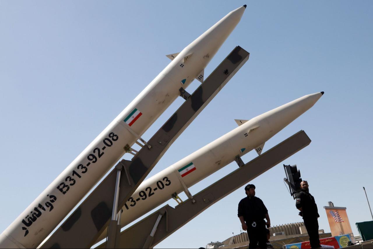Zolfaghar missiles (R) are displayed during a rally marking al-Quds (Jerusalem) Day in Tehran, Iran, June 23, 2017. (AFP Photo)