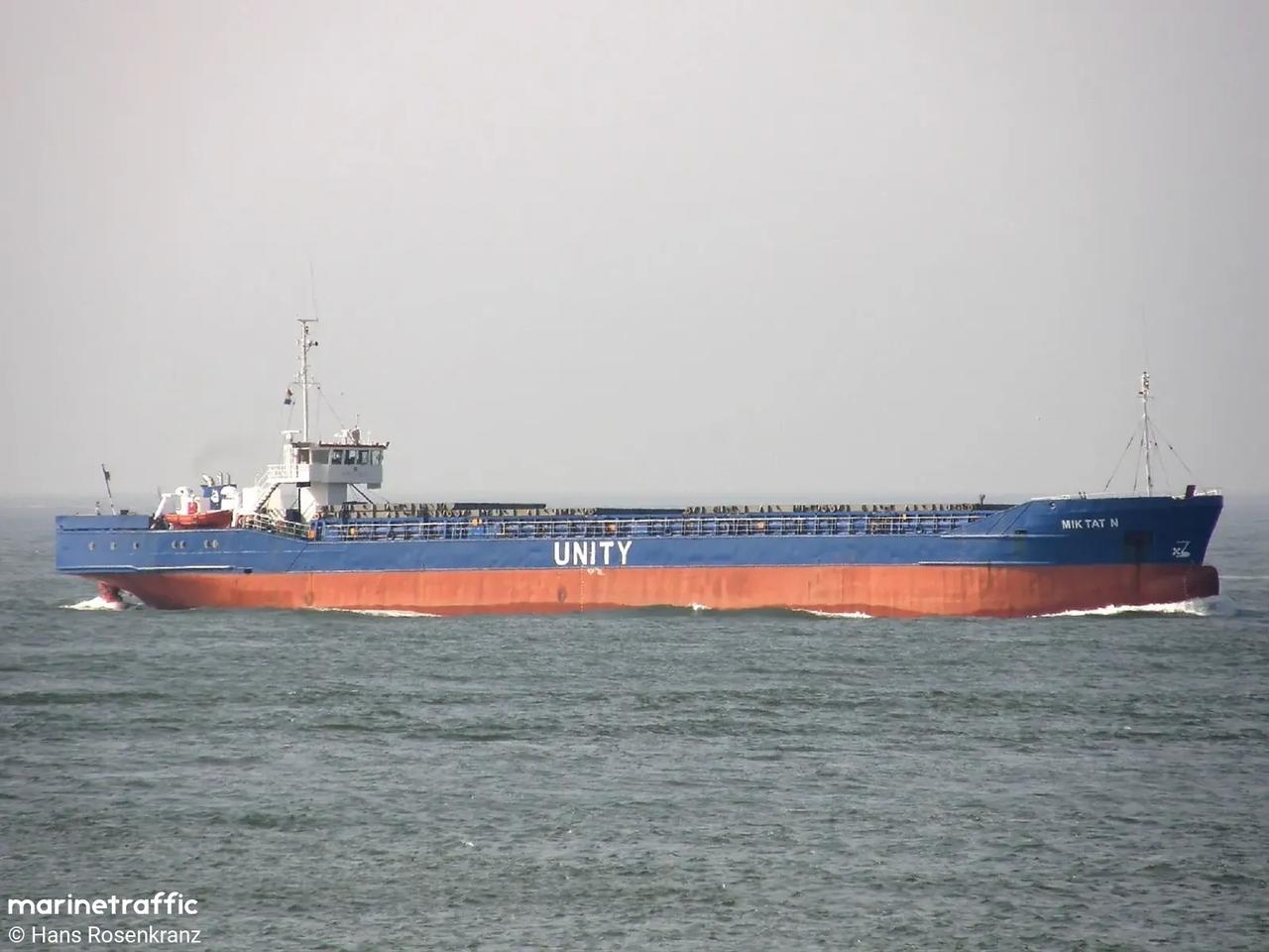 The Vanuatu-flagged cargo ship "Corsage C" sank after striking rocks off the island of Andros in the Aegean Sea on May 6, 2026. (Photo via marinetraffic/Hans Rosenkranz)