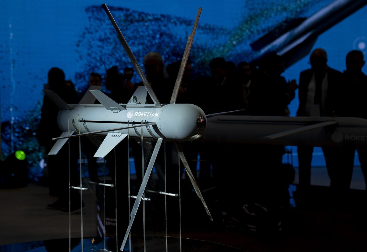 Nester is unveiled at Roketsan's stand at SAHA 2026 International Defense, Aerospace and Space Industry Fair in Istanbul, Türkiye, May 5, 2026. (AA Photo)