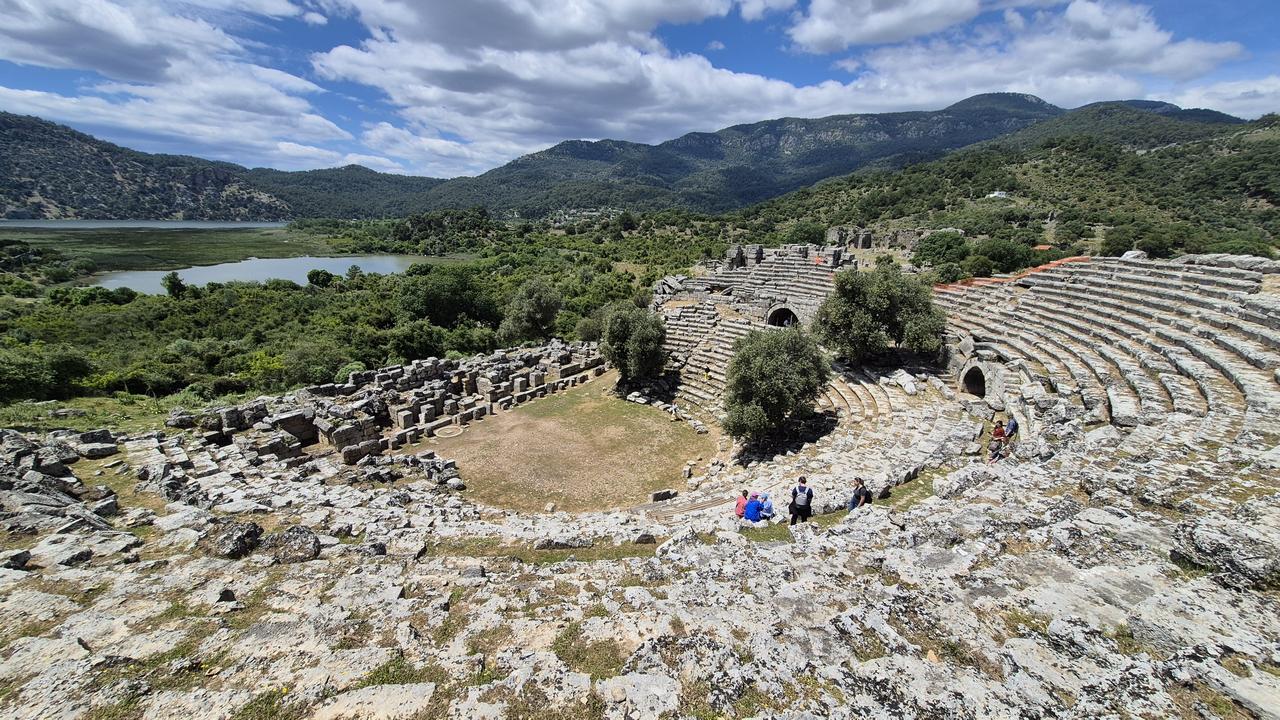 A general view of the ancient city of Kaunos in the Koycegiz district of Mugla, Türkiye, May 4, 2026. (AA Photo)