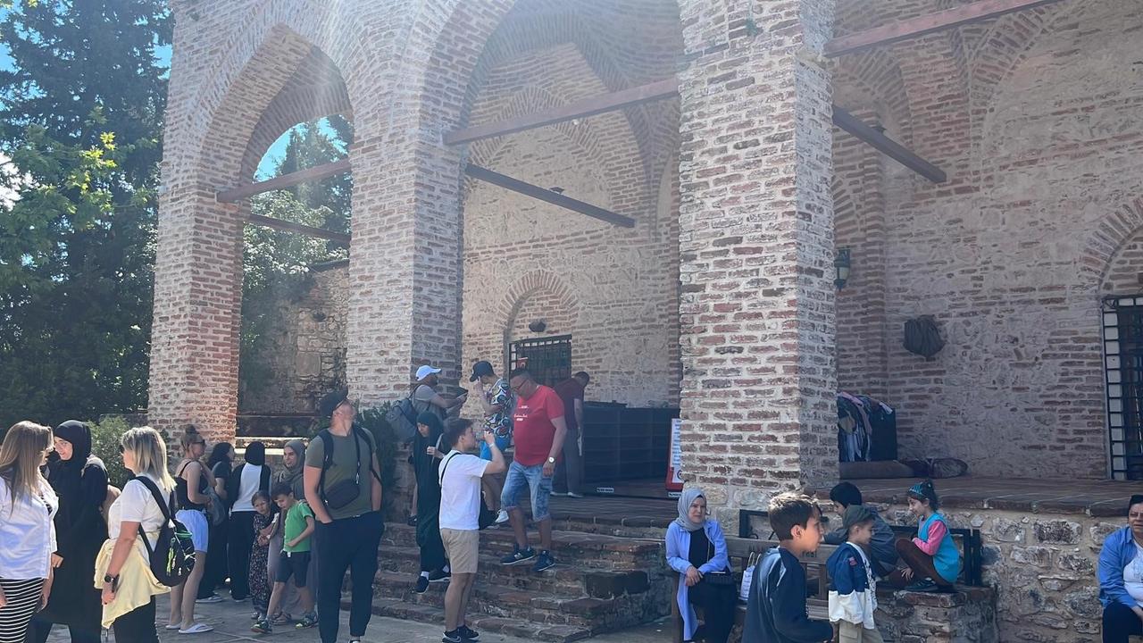 The mosque, built in the 13th century during the reign of Alaaddin Keykubad I, continues to preserve its historical character despite undergoing various changes over time. Antalya, Türkiye, May 6, 2026. (IHA Photo)