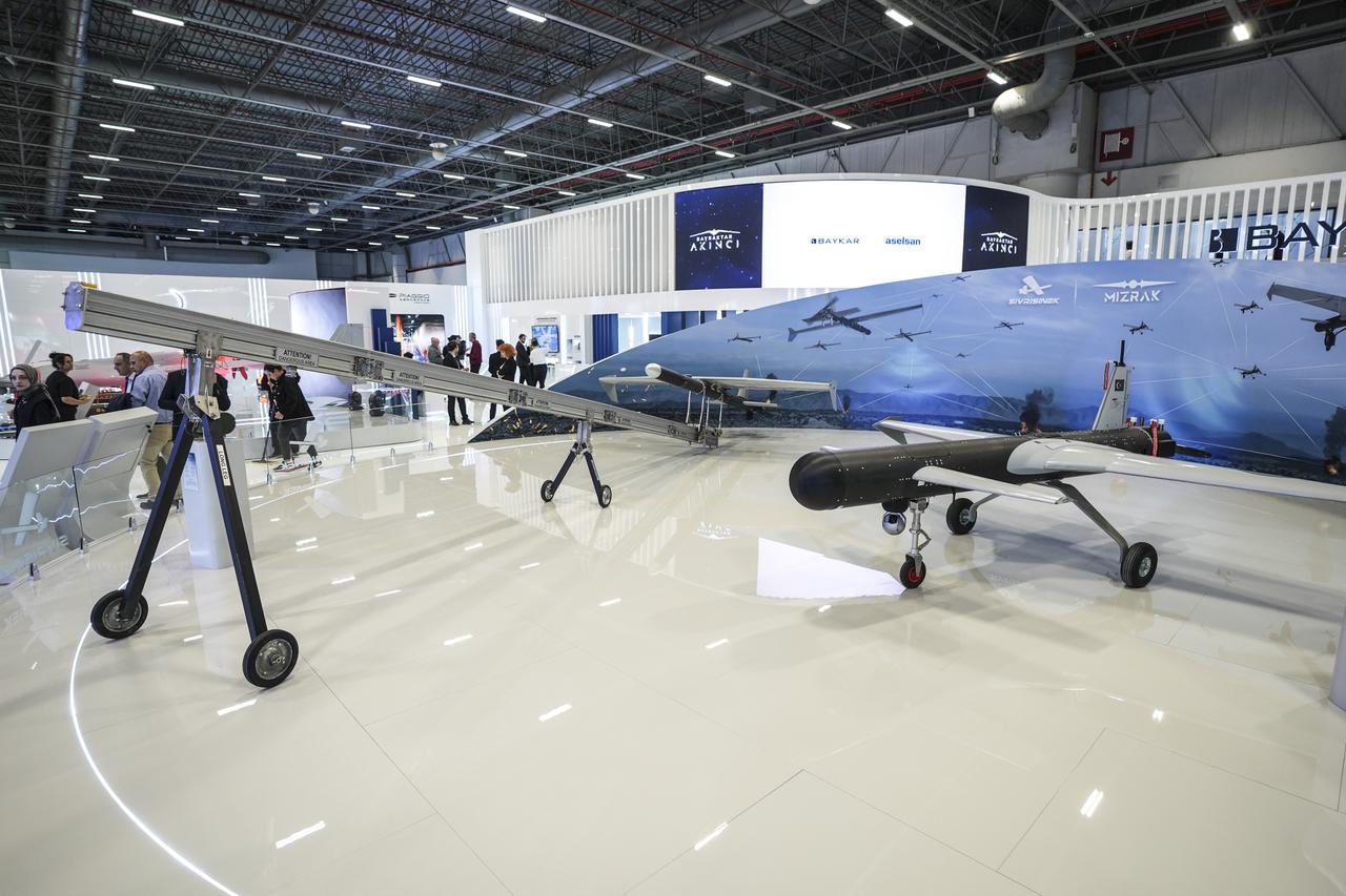 Baykar unveils K2, Mizrak and Sivrisinek kamikaze swarm systems at SAHA 2026