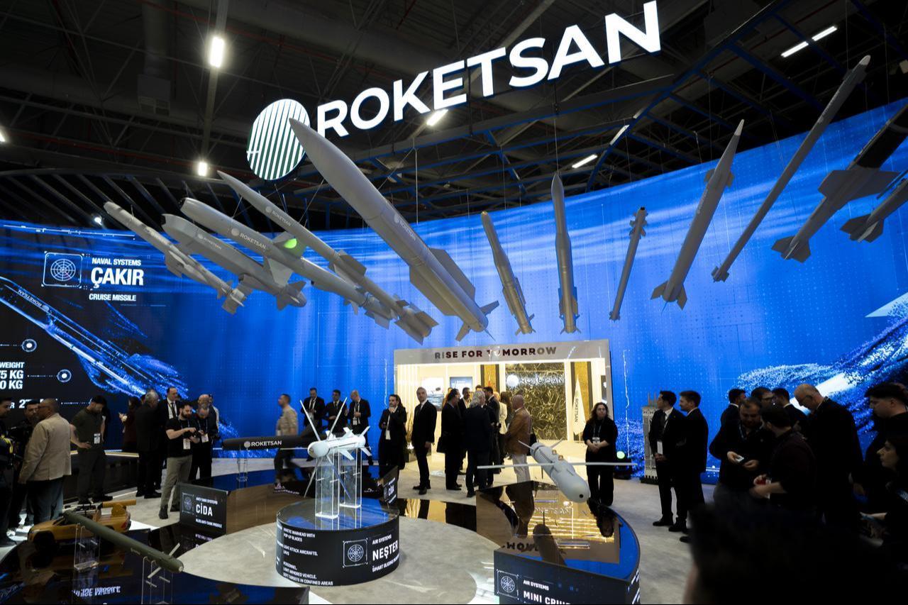 Roketsan introduces, for the first time, its Nester, Cida, and Cirit Anti-UAV systems and mini cruise missile to the public at the SAHA 2026 International Defense, Aerospace and Space Industry Fair at the Istanbul Expo Center in Istanbul, May 5, 2026. (AA Photo)