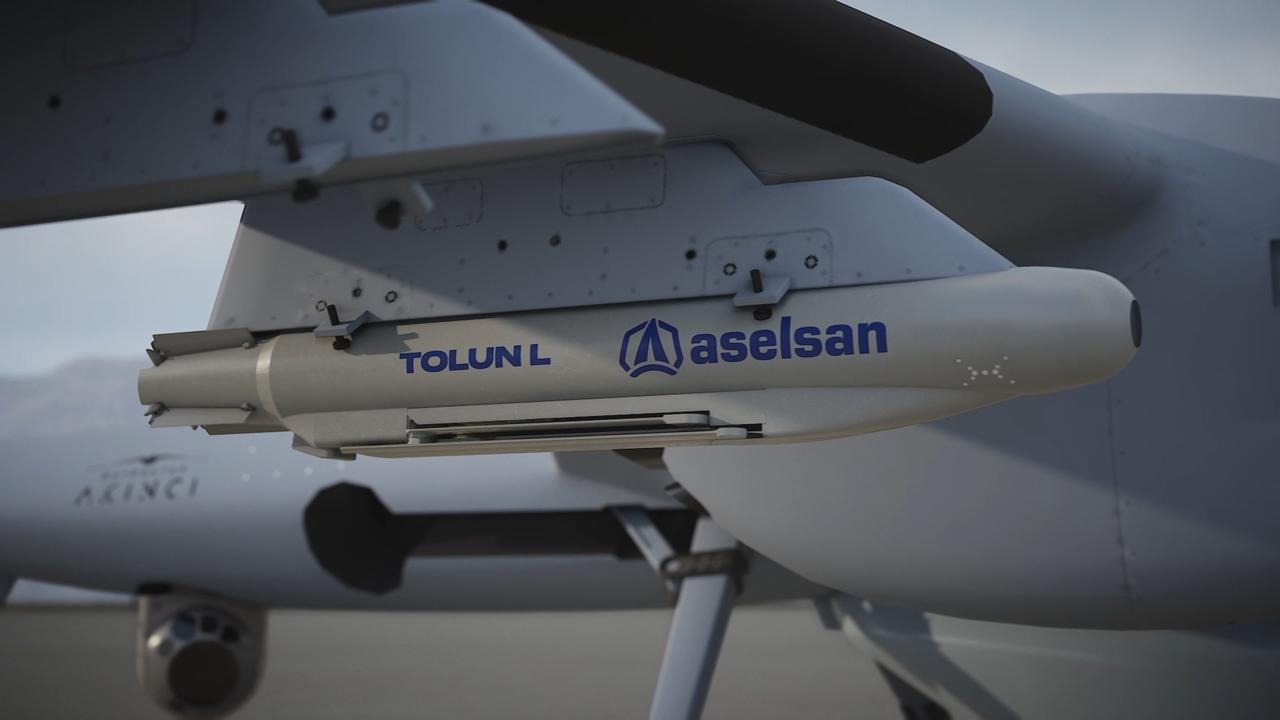 Aselsan's Tolun-EW, a long-range loitering munition with electronic warfare capability. (Photo via screengrab from Aselsan's video/Handout)