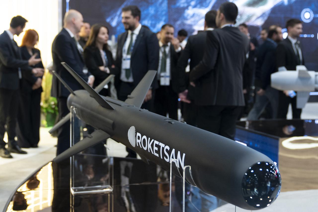 Roketsan unveiled the Cida anti-tank missile at the SAHA 2026 International Defense, Aerospace and Space Industry Fair in Istanbul, Türkiye, May 5, 2026. (AA Photo)