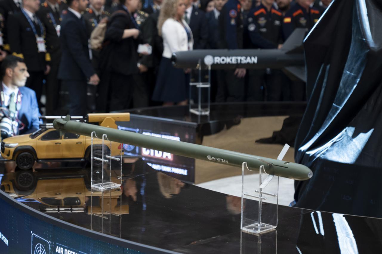 Cida (rear) and Cirit (front) are unveiled as Roketsan's stand at the SAHA 2026 International Defense, Aerospace and Space Industry Fair in Istanbul, Türkiye, May 5, 2026. (AA Photo)