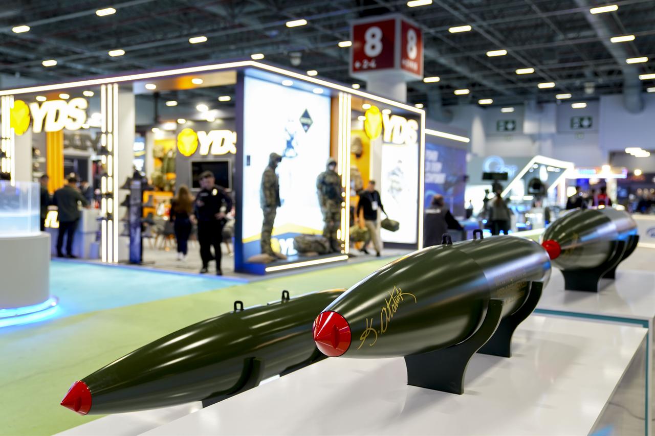 A view from the SAHA 2026 International Defense, Aerospace and Space Industry Fair in Istanbul, Turkiye, on May 8, 2026. (AA photo)
