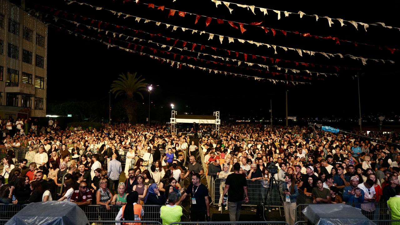 People attend a Goran Bregovic concert during the 24th Alanya International Culture, Art and Tourism Festival in Alanya, Antalya, Türkiye, May 24, 2026. (AA Photo)