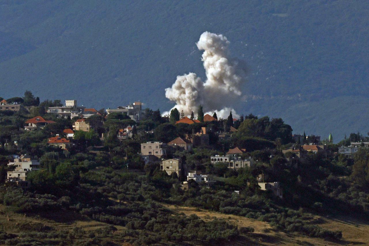 Smoke rises following Israeli bombardment in southern Lebanon as seen from a position across the border in the Upper Galilee in northern Israel, May 31, 2026. (AFP Photo)