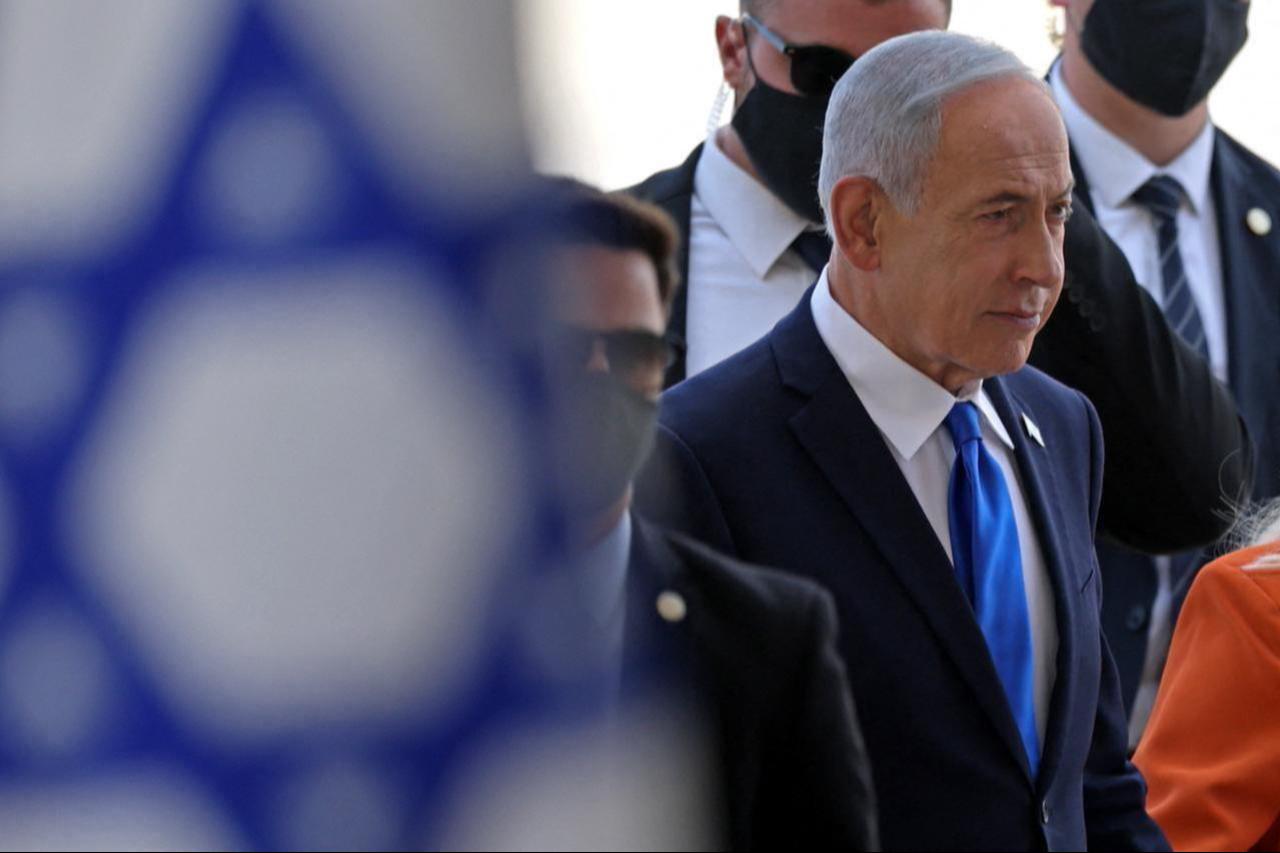 Israel's Prime Minister Benjamin Netanyahu arrives to receive his Indian counterpart, Narendra Modi, at Ben Gurion Airport near Tel Aviv, Israel, February 25, 2026. (AFP Photo)