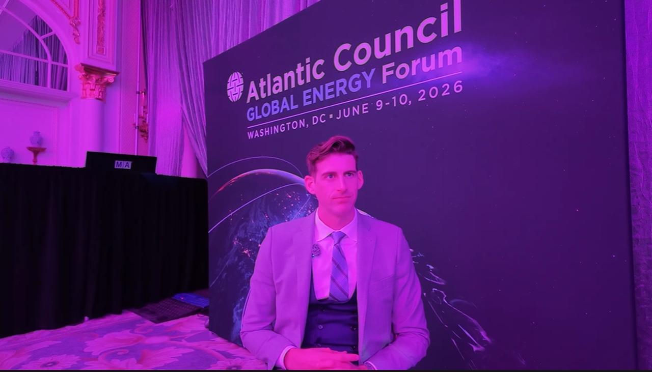 Reid I'Anson, macroeconomist at Kpler, speaks to Türkiye Today during Atlantic Council's Global Energy Forum in Washington DC.
