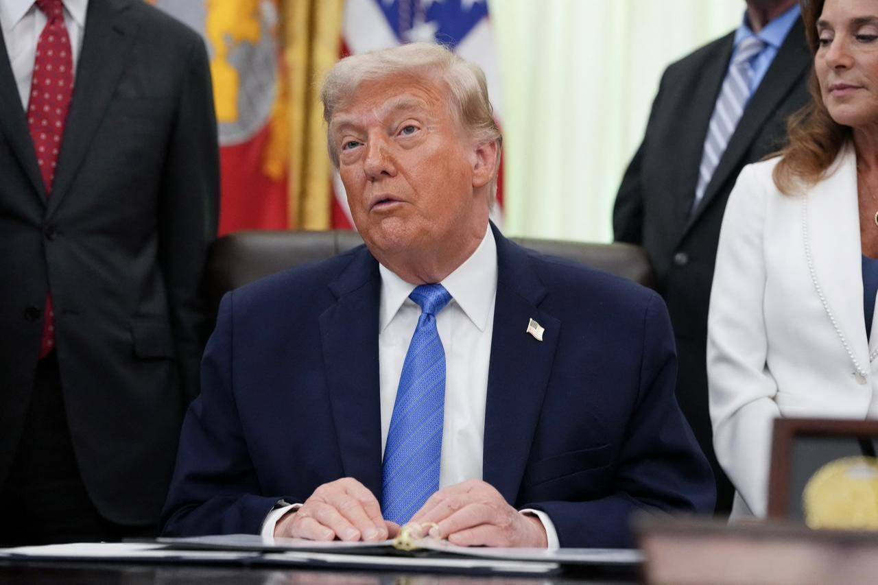 US President Donald Trump speaks during a signing ceremony for the "Secure America Act" in the Oval Office of the White House in Washington, DC, June 10, 2026. (AFP Photo)
