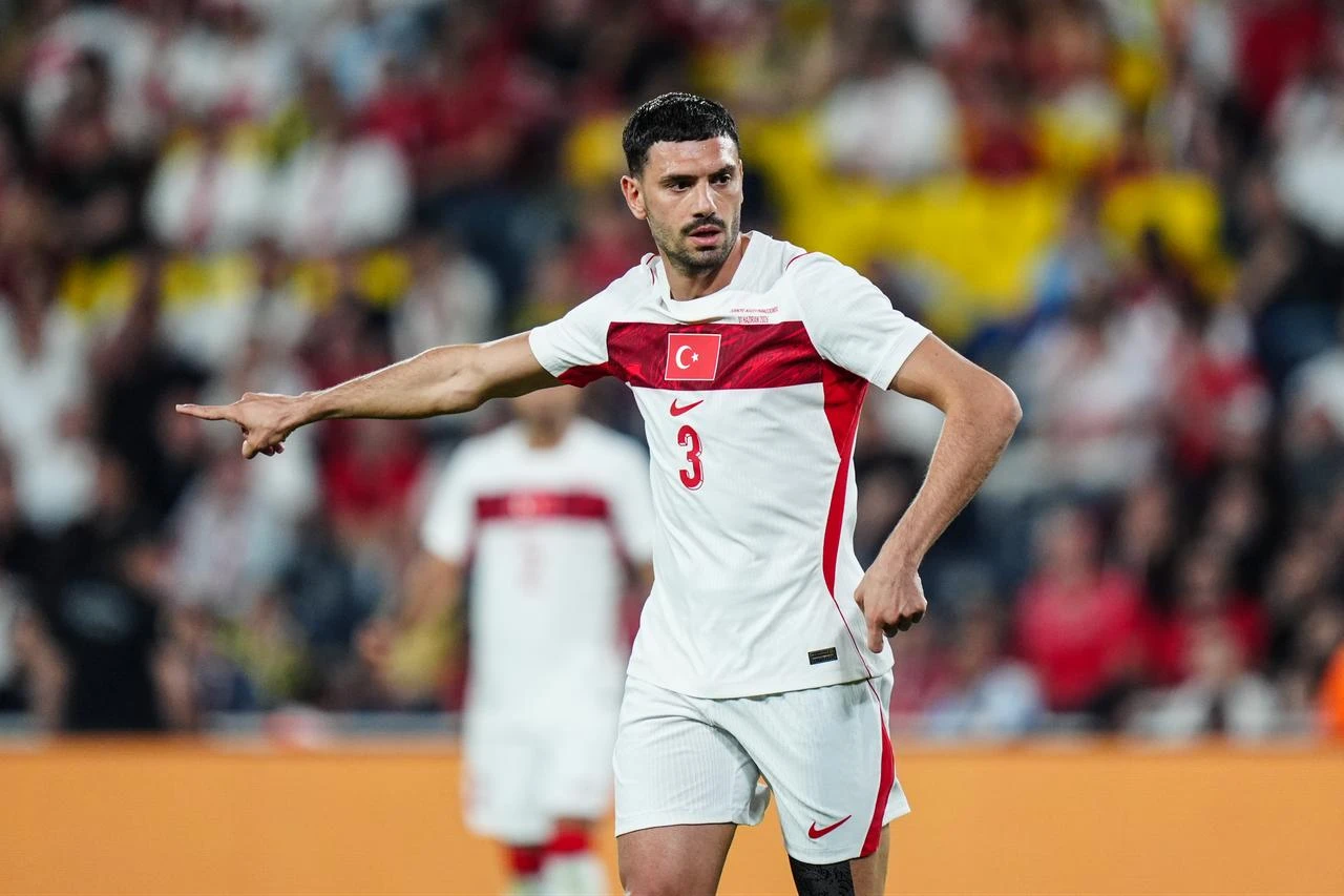 Merih Demiral of Türkiye in action during the international friendly match between Türkiye and North Macedonia at Chobani Stadium, June 1, 2026, in Istanbul, Türkiye. (AA Photo)