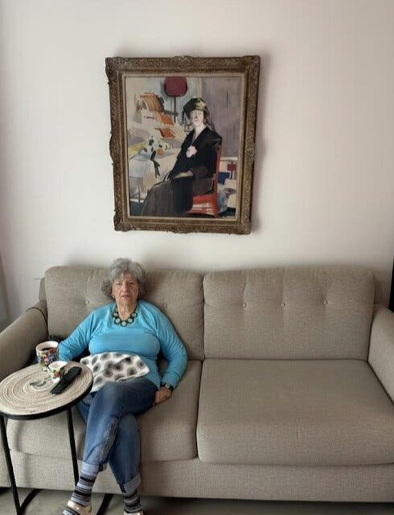 The painting hung in Helene Plotkin’s home. (Photo via nytimes.com)