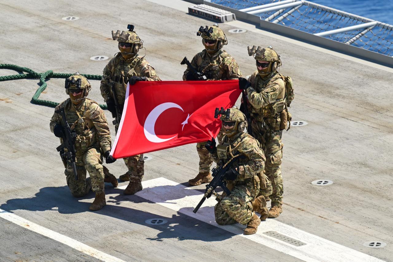 A view from the Distinguished Observer Day activities of the "Denizkurdu-2/2026" (Sea Wolf) Exercise held in the Gulf of Antalya, Türkiye, June 11, 2026. (AA Photo)