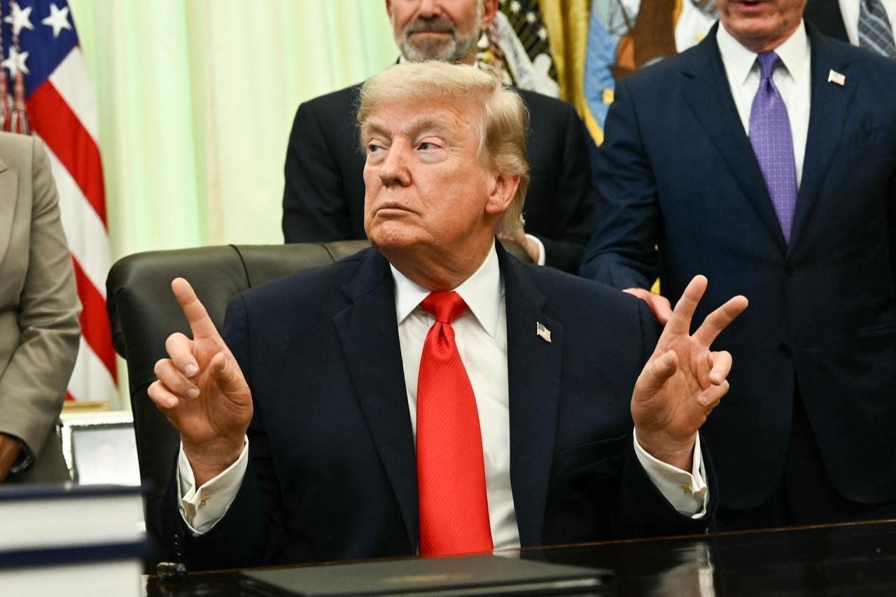 US President Donald Trump speaks before signing a proclamation in the Oval Office of the White House in Washington, DC, June 11, 2026. (AFP Photo)