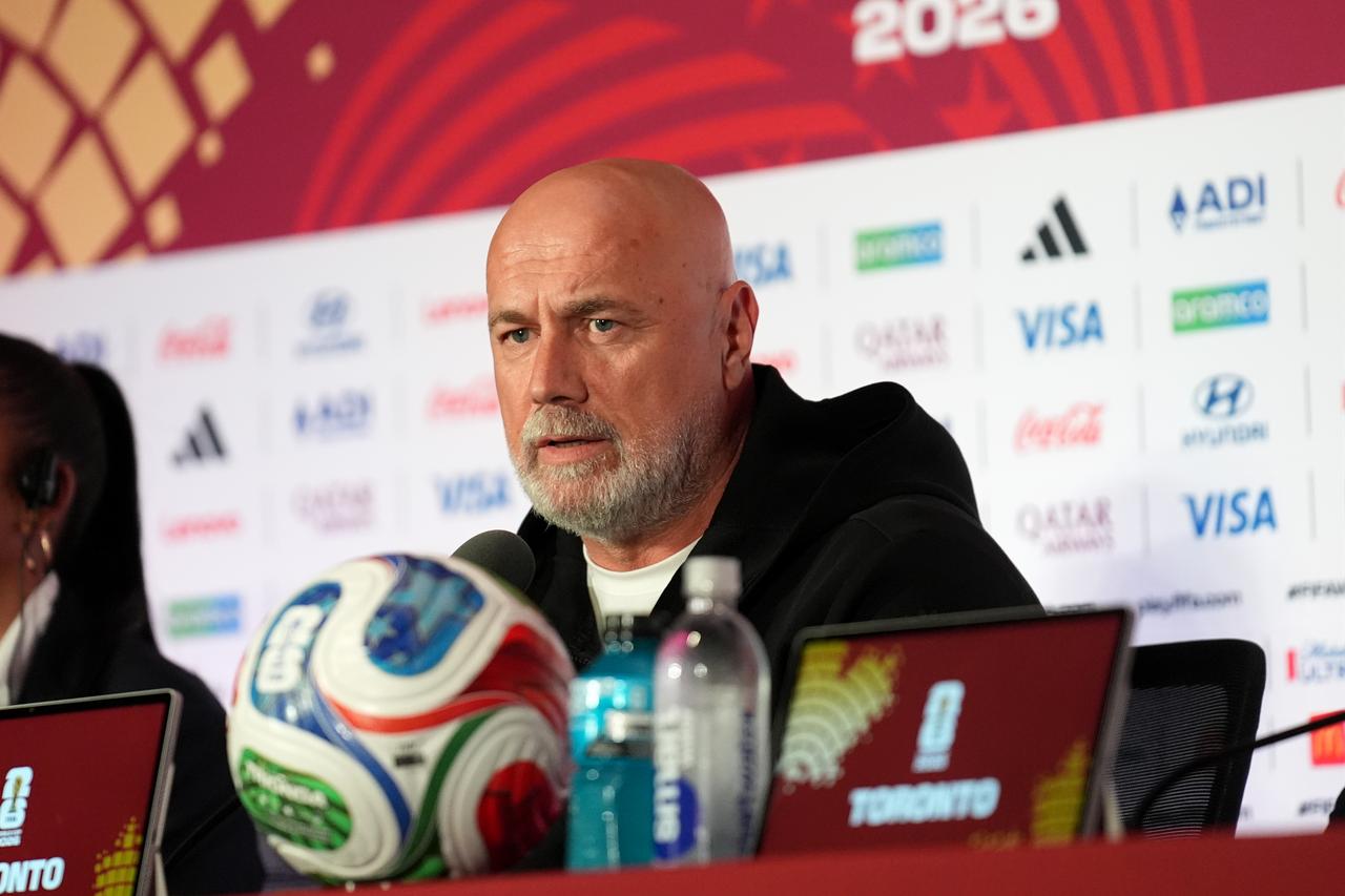 Head coach of Bosnia and Herzegovina Sergej Barbarez speaks to media ahead of their Group B match against Canada at the 2026 FIFA World Cup in Toronto, Ontario, Canada on June 11, 2026. (AA Photo)