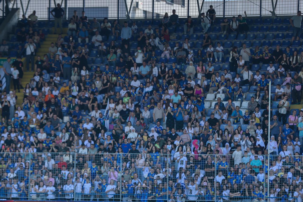 Fans are seen as players of the Bosnia and Herzegovina national football team take part in an open training session at Grbavica Stadium in Sarajevo, Bosnia and Herzegovina, on June 1, 2026. (AA Photo)