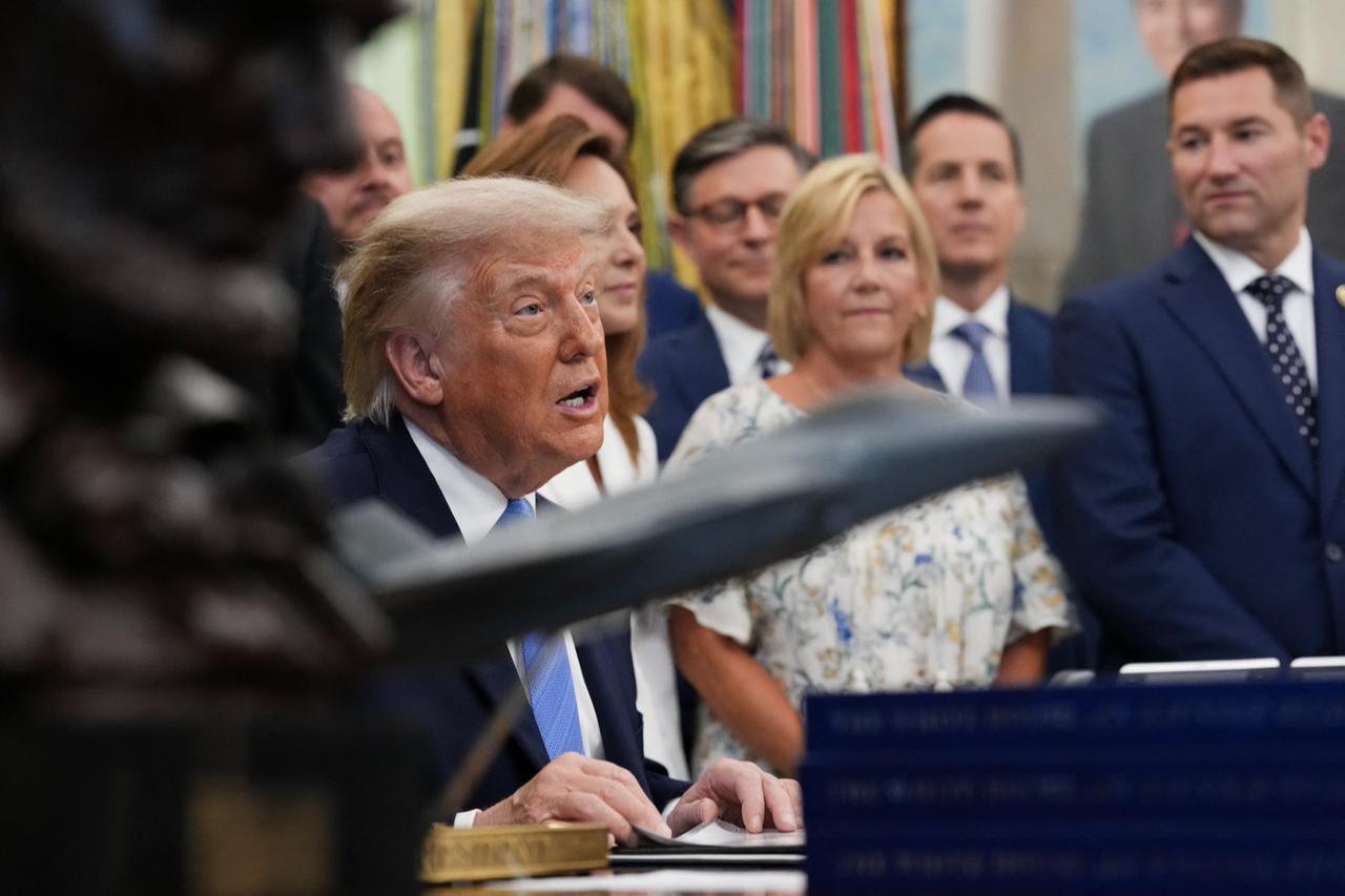 US President Donald Trump speaks during a signing ceremony in the Oval Office of the White House in Washington, DC, June 10, 2026. (AFP Photo)