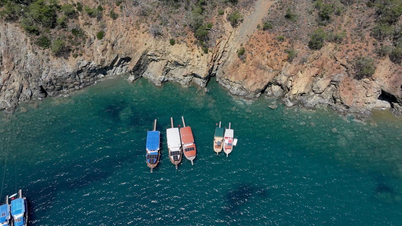Where blue meets green, Adrasan hosts important sections of the historic Lycian Way and offers visitors a unique holiday experience with its tranquil atmosphere, crystal-clear sea, coves, and hiking opportunities in Antalya, Türkiye, June 13, 2026. (AA Photo)