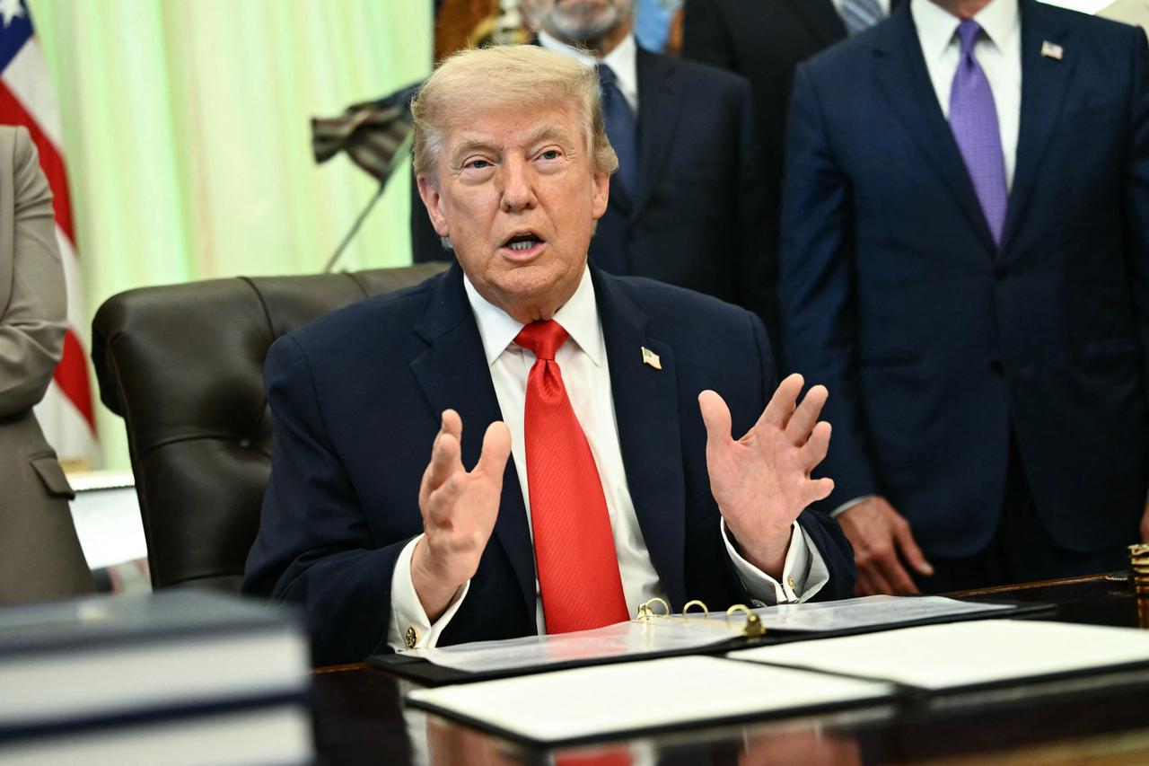 US President Donald Trump speaks before signing a proclamation in the Oval Office of the White House in Washington, DC, June 11, 2026. (AFP Photo)