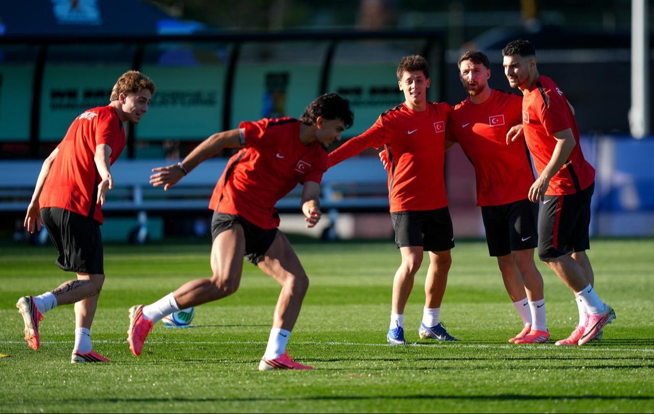 Turkish National Football Team players attend the their first training session in Vancouver, Canada, June 11, 2026. (AA Photo)