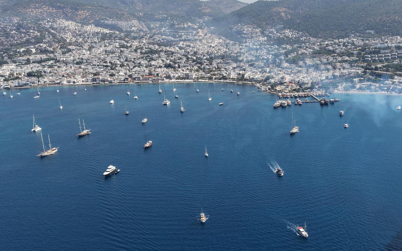 Bodrum, a district of Mugla and one of Turkey’s leading tourist destinations, has seen an interest in day-trip boat tours surge. on June 14, 2026, Mugla, Türkiye (AA Photo)