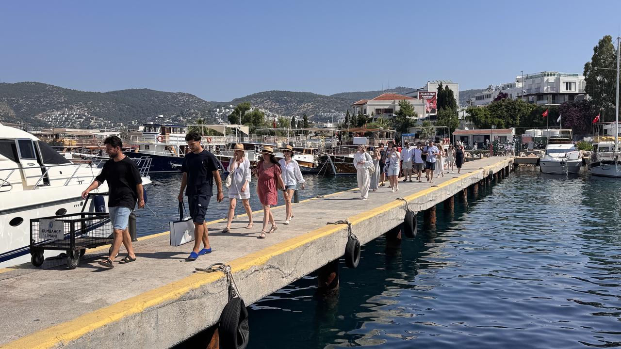 Bodrum, a district of Mugla and one of Turkey’s leading tourist destinations, has seen an interest in day-trip boat tours surge. on June 14, 2026, Mugla, Türkiye (AA Photo)