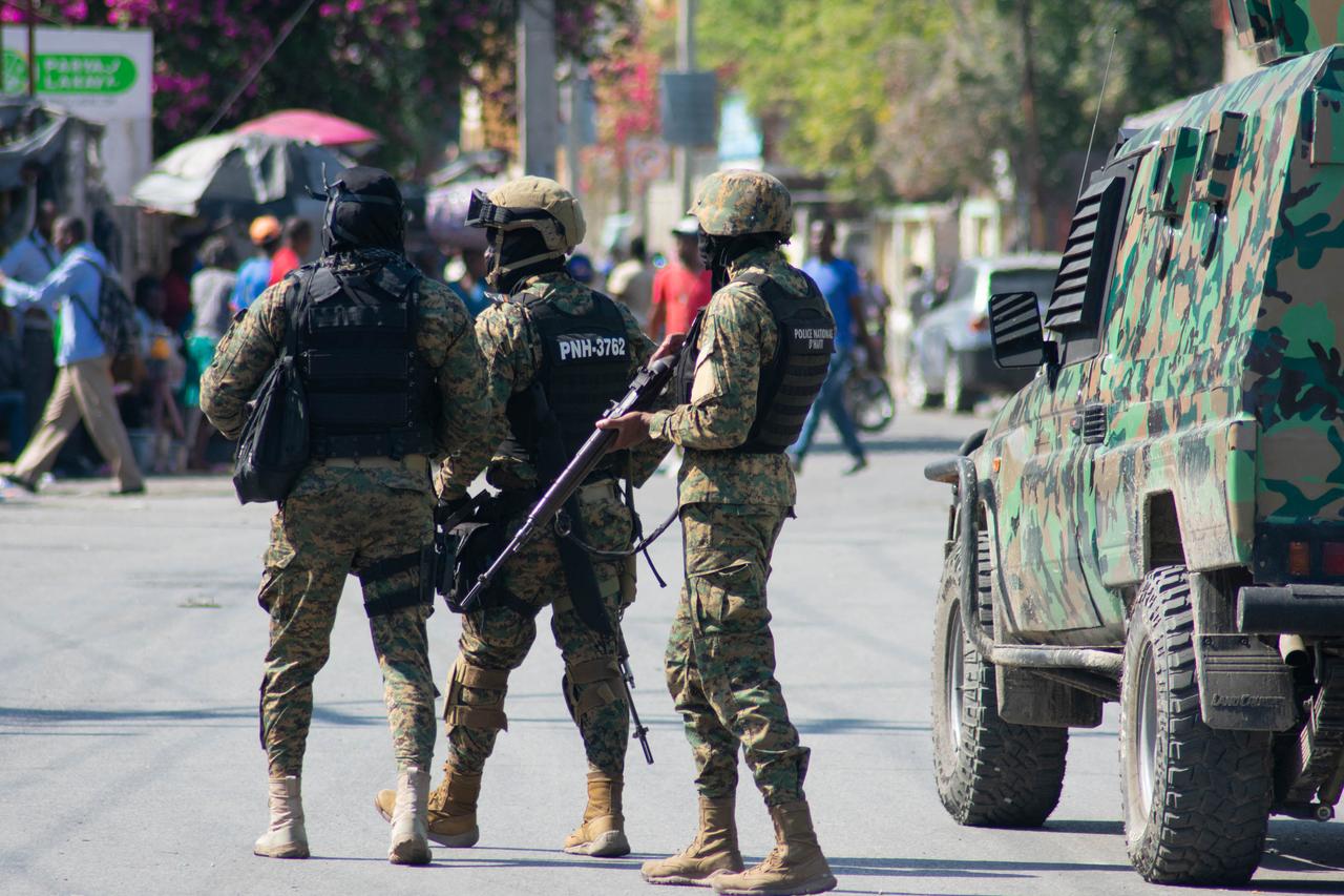 Haitian police officers deploy in Port-au-Prince, Haiti, on March 9, 2024. (AFP Photo)