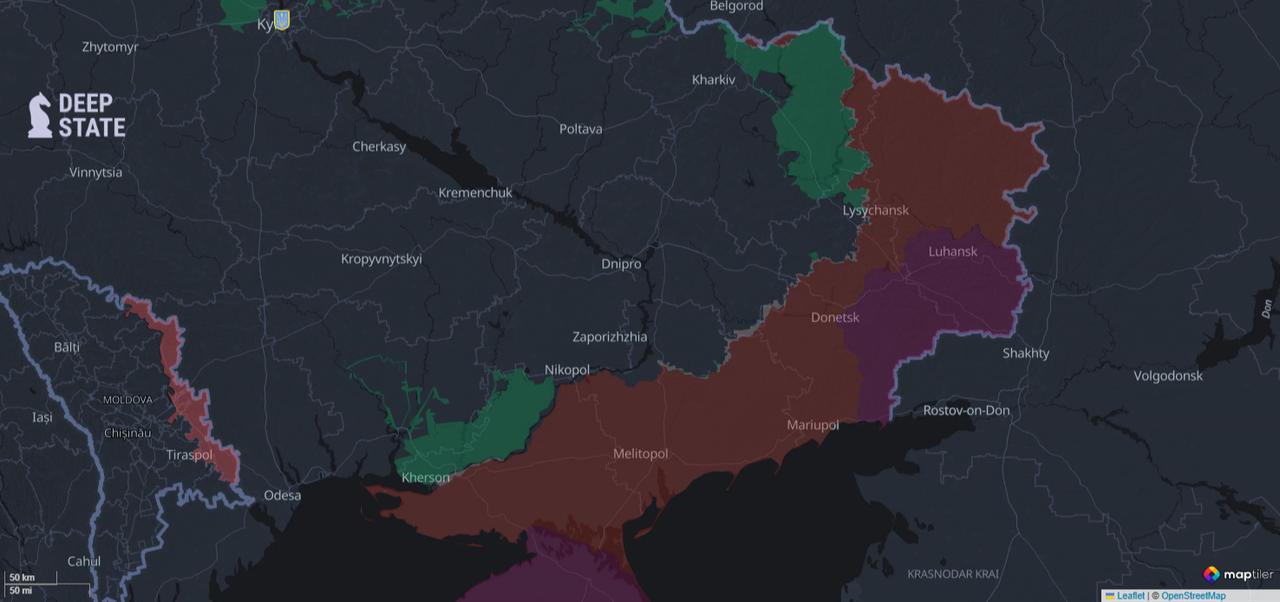 DeepStateMap shows the latest control of the terrain situation in the Ukraine-Russia war as of June 13, 2026. (Photo via deepstatemap.live)