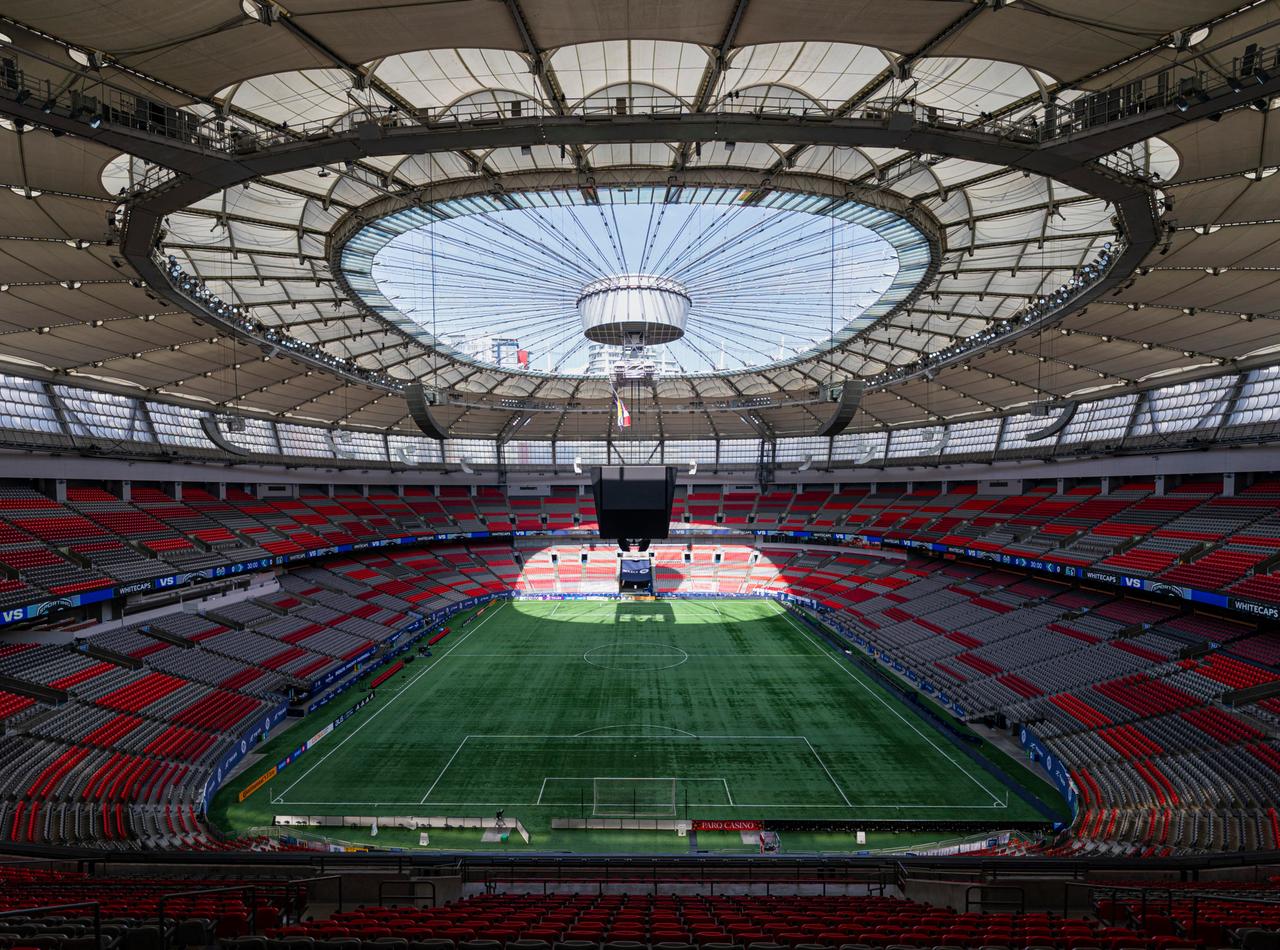 General view of BC Place stadium on April 17, 2026, in Vancouver, Canada. (AFP Photo)