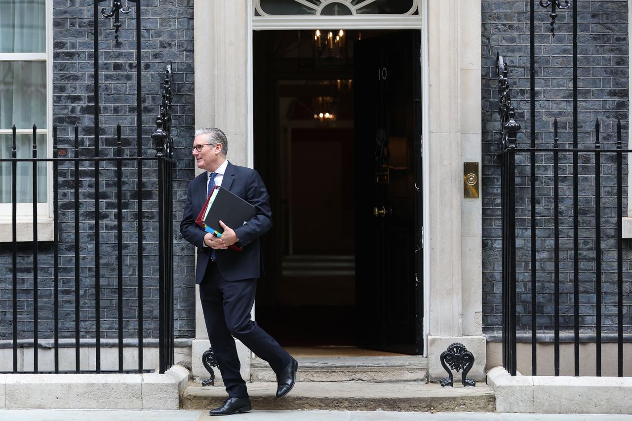 British Prime Minister Keir Starmer departs 10 Downing Street to attend the Prime Minister's Questions (PMQs) session in London, United Kingdom, June 10, 2026. (AA Photo)