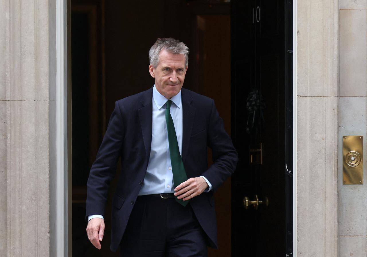 Britain's newly appointed Defense Secretary, Dan Jarvis, leaves 10 Downing Street in central London on June 12, 2026. (AFP Photo)