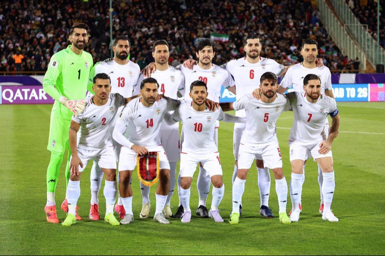 Iran's national football team pose for a group picture before the FIFA World Cup 2026 Asia zone qualifiers match against Uzbekistan, March 25, 2025. (AFP Photo)