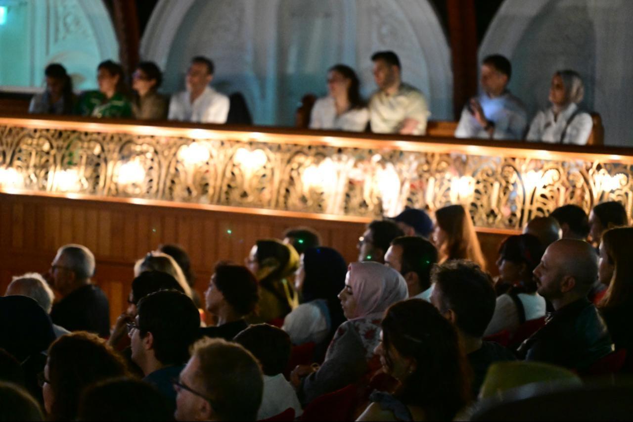 Audience members attend the U.K. premiere of “Echoing Travelogues: The Beyond and Us,” an interdisciplinary performance blending Ottoman, Persian and European musical traditions at The Tabernacle in London, UK. (AA Photo)