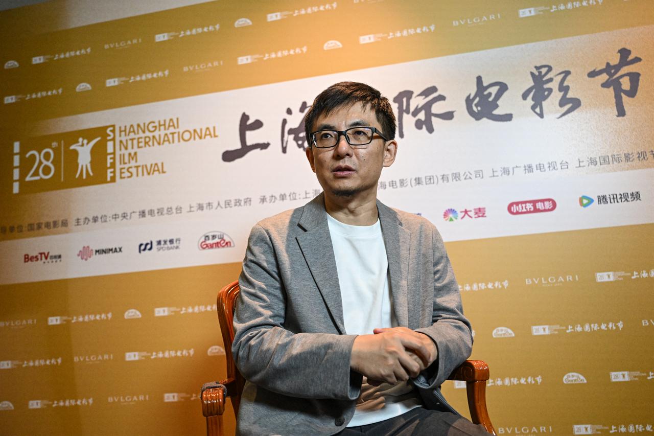 Chinese animator and director Yu Shui speaks in an interview during the 28th Shanghai International Film Festival in Shanghai, China, on June 14, 2026. (AFP Photo)