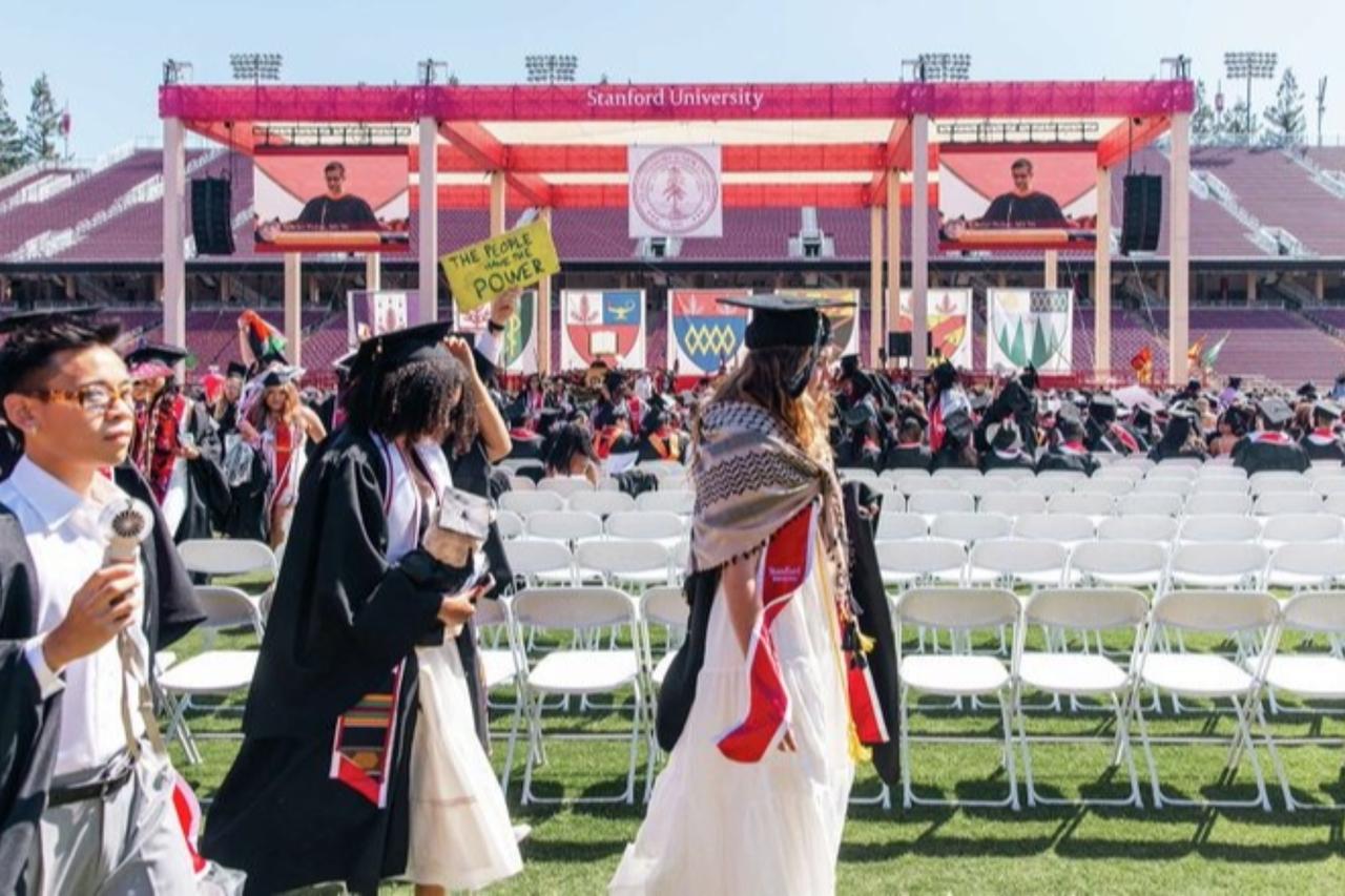 Stanford students walk out of Google CEO's graduation speech