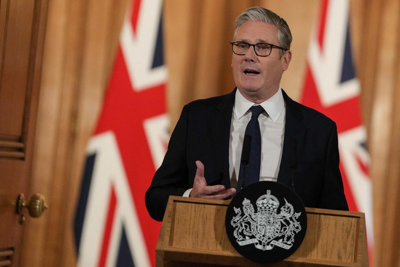 Britain's Prime Minister Keir Starmer attends press conference at Downing Street in central London on June 15, 2026. (AFP Photo)