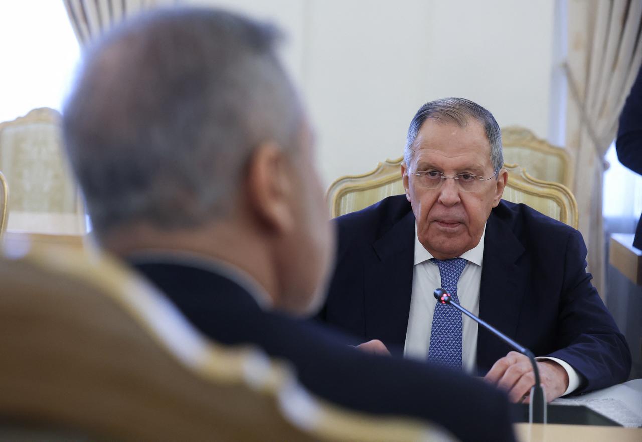 Russian Foreign Minister Sergei Lavrov attends a meeting with his Turkish counterpart in Moscow, Russia, June 16, 2026. (AFP Photo)