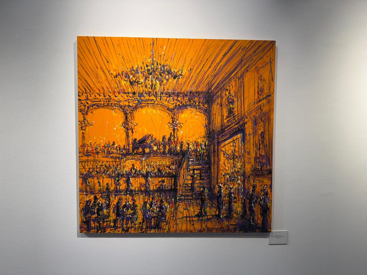 A painting by Mexican artist Jazzamoart is displayed as part of "The Bop of Painting" exhibition at Beyoglu Municipality's 6th Daire Art Gallery in Istanbul, Türkiye, June 15, 2026. (AA Photo)