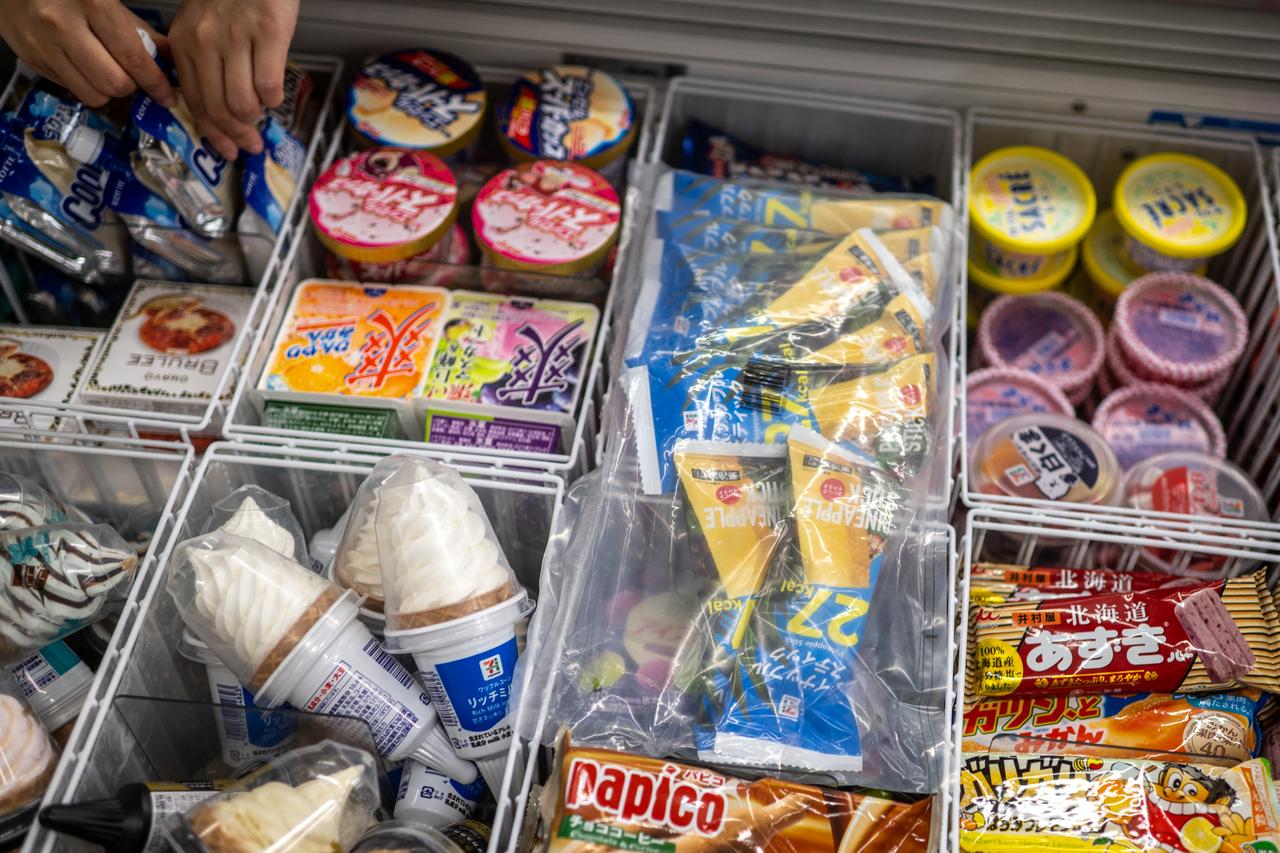 Ice cream in a convenience store in Tokyo on June 17, 2026. (AFP Photo)