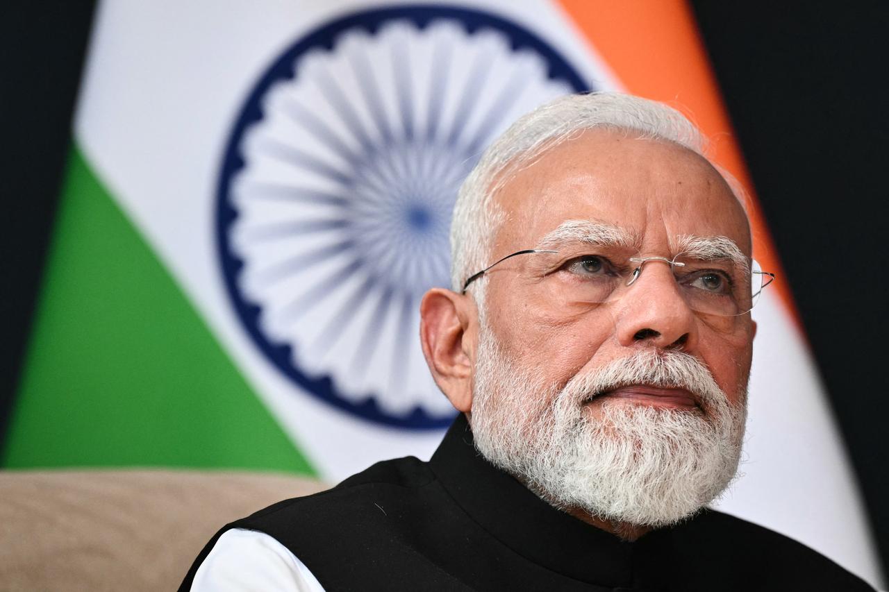 India's Prime Minister Narendra Modi reacts during a bilateral meeting with US President as part of the G7 summit, in Evian, eastern France, on June 17, 2026. (AFP Photo)